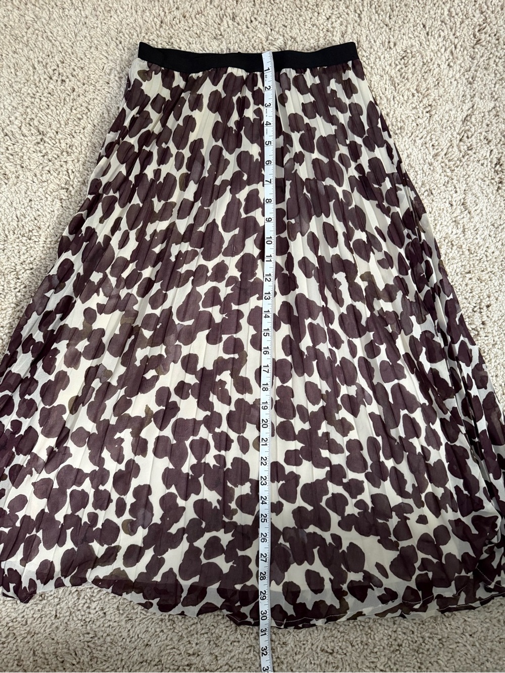 Sanctuary Leopard Pleated Midi Skirt XS Brown Cream Animal Print - Picture 10 of 11